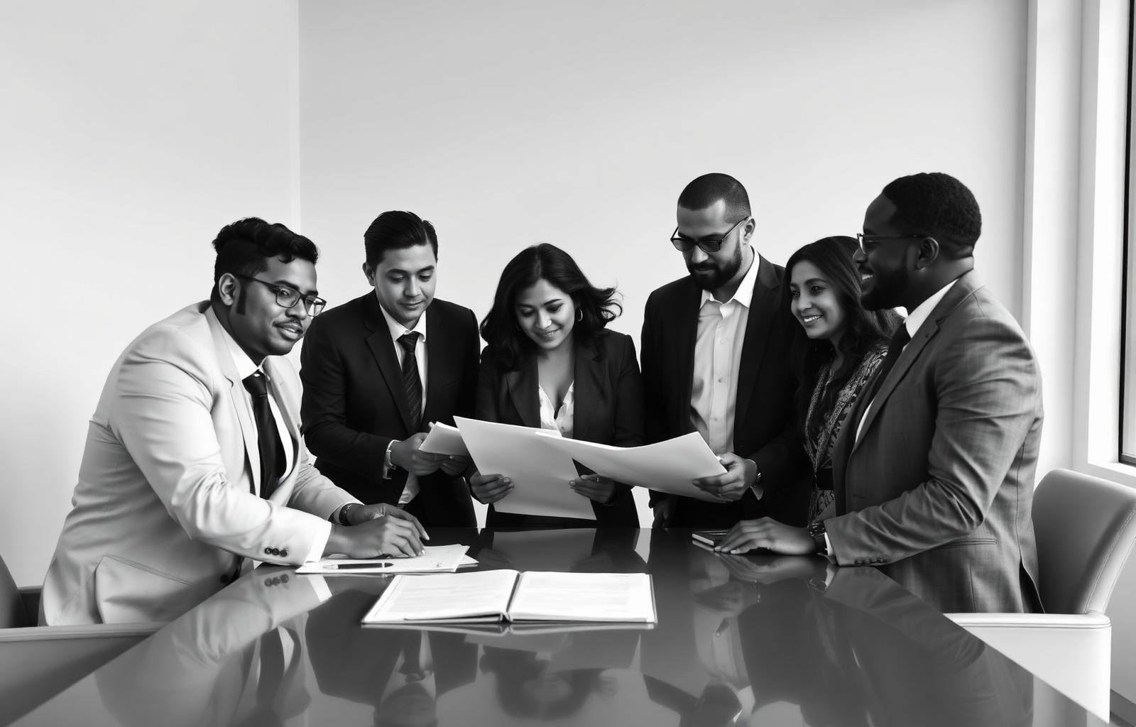 A licensed lawyer organizing files at a desk